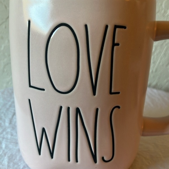 Rae Dunn: Light Pink “Love Wins” Coffee/Tea Mug - Picture 9 of 16